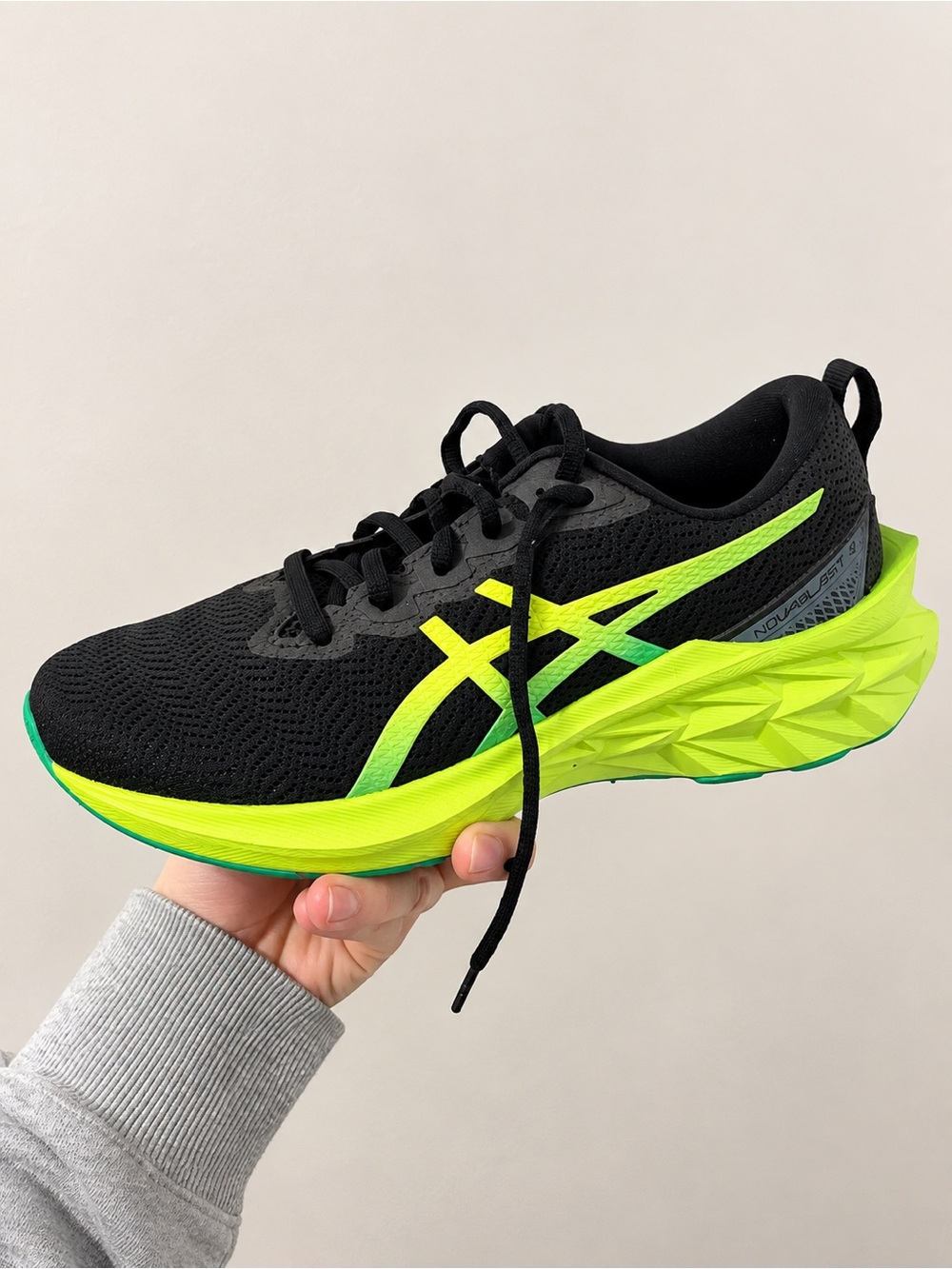 Asics Black & Neon Yellow Women's Running Shoe